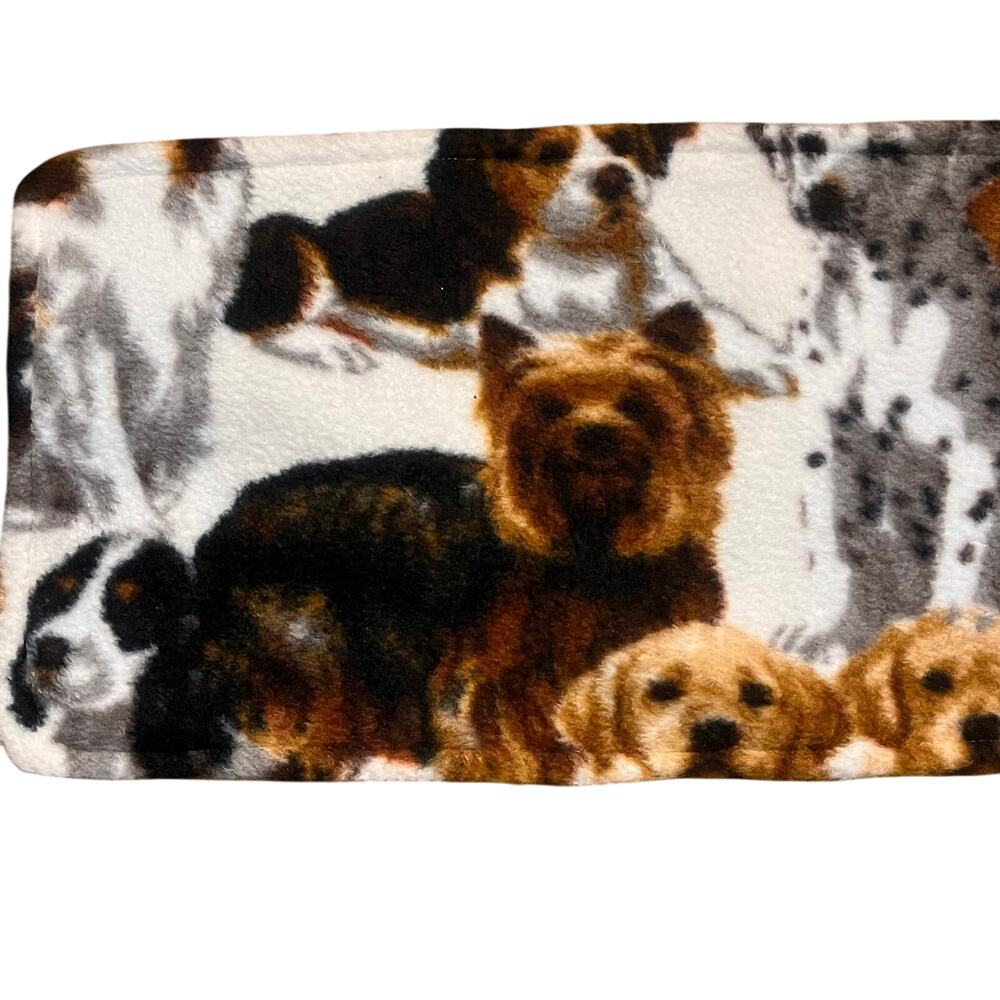Vintage Women Men Rectangular Scarf Dogs Sitting Long Scarf